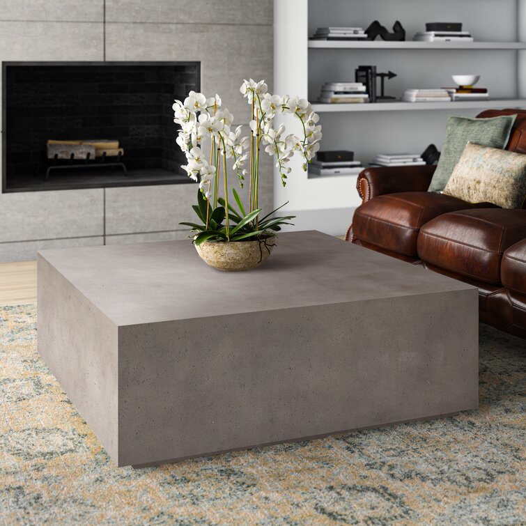 Concrete block shop coffee table